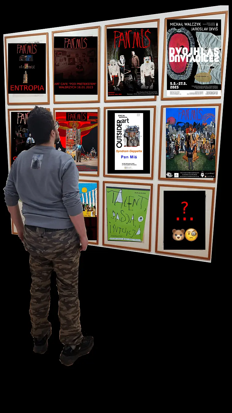 Michał Walczyk facing exhibition posters gallery