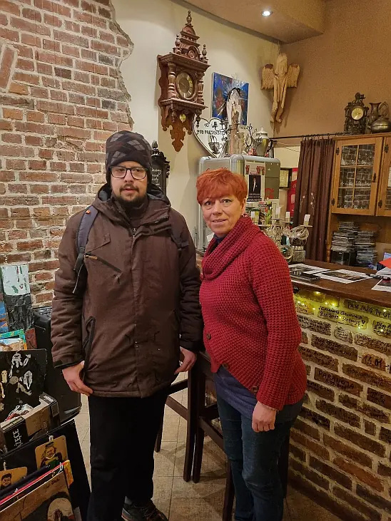 Pan Miś and Joanna Kostrzewska (owner of the venue)