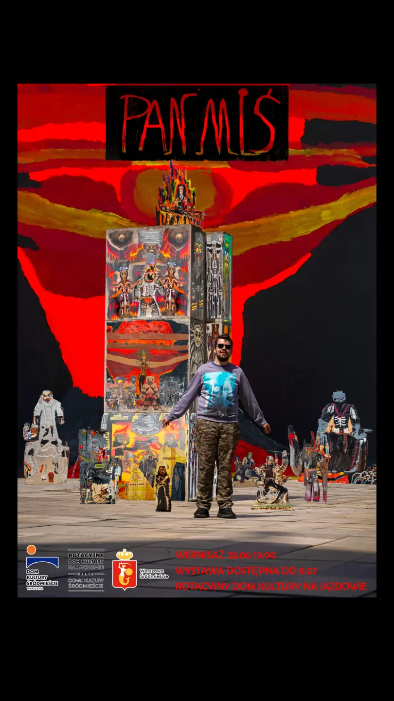 Poster for Pan Miś exhibition in Warsaw